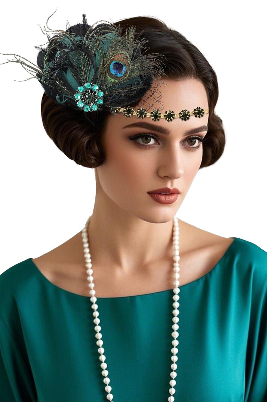 4559 Flapper Headpiece - 1920s Headband Roaring 20s Great Gatsby